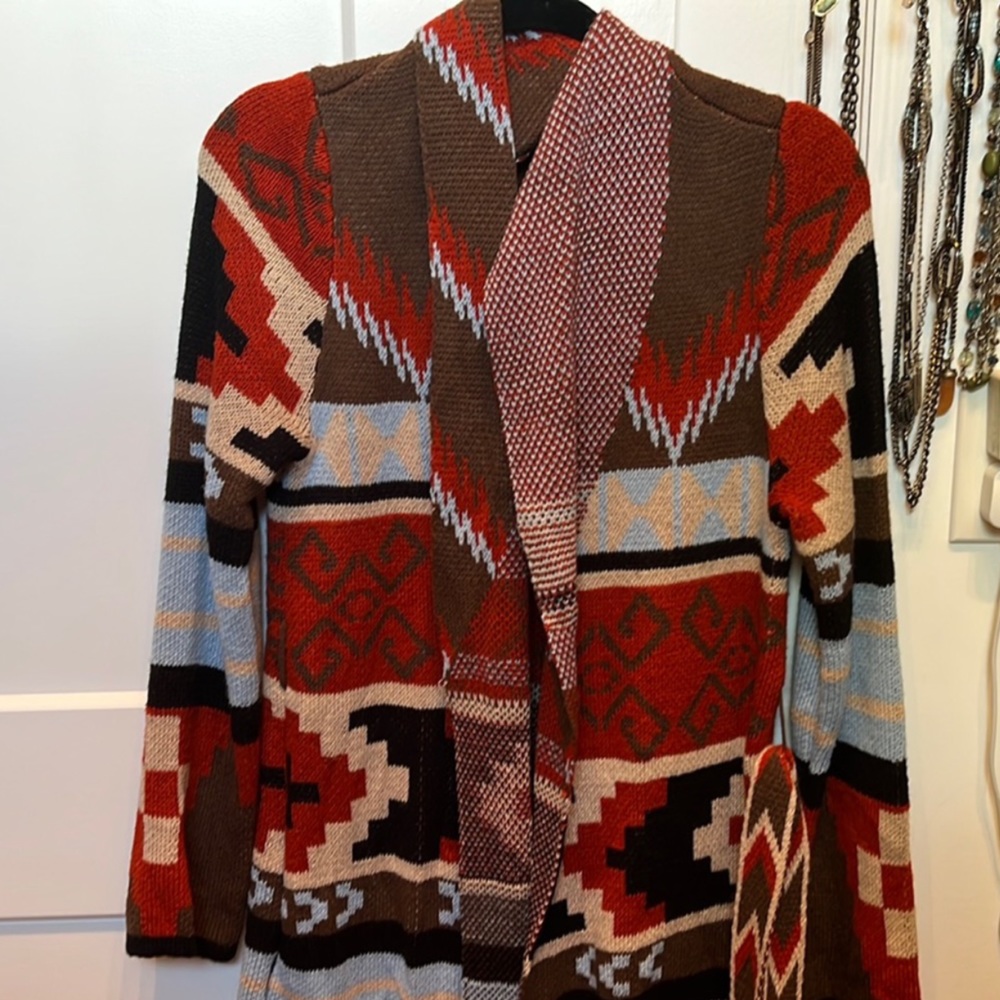 Southwestern Belted Cardigan